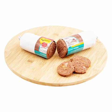 Hund Nassfutter Snacks Gourmetwurst Pferd 400g 1 Stück -1- Anifit
